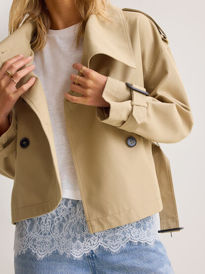 Elowen Cropped Trench Jacket - AS Kids