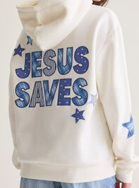 Jesus Saves Hoodie Detail 6 - AS Kids