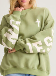 Jesus Is King Pullover Detail 3 - AS Kids