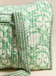 Green Gardenia Quilted Duffle Detail 3 - AS Kids