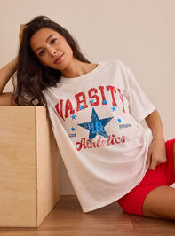 Varsity Athletic Oversized Tee Detail 3 - AS Kids