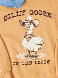 Silly Goose on the Loose Graphic Sweatshirt Detail 3 - ALTAR'D STATE KIDS