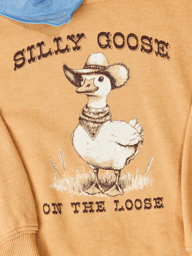 Silly Goose on the Loose Graphic Sweatshirt Detail 3 - ALTAR'D STATE KIDS