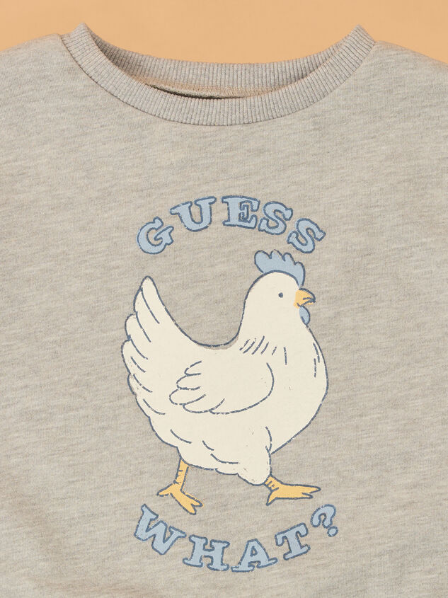 Guess What Graphic Sweatshirt Detail 4 - AS Kids