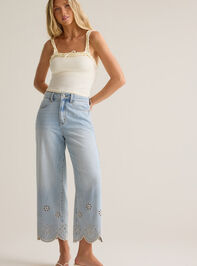 Natalee Embroidered Eyelet Jeans - AS Kids