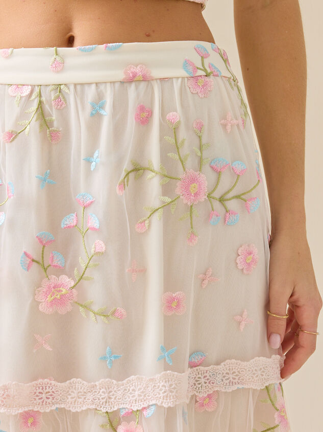 Ambrose Floral Embroidered Maxi Skirt Detail 2 - ALTAR'D STATE KIDS