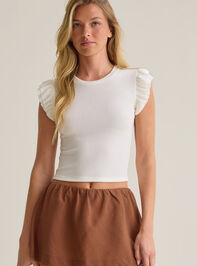 Madison Linen Mini Skort Detail 3 - AS Kids