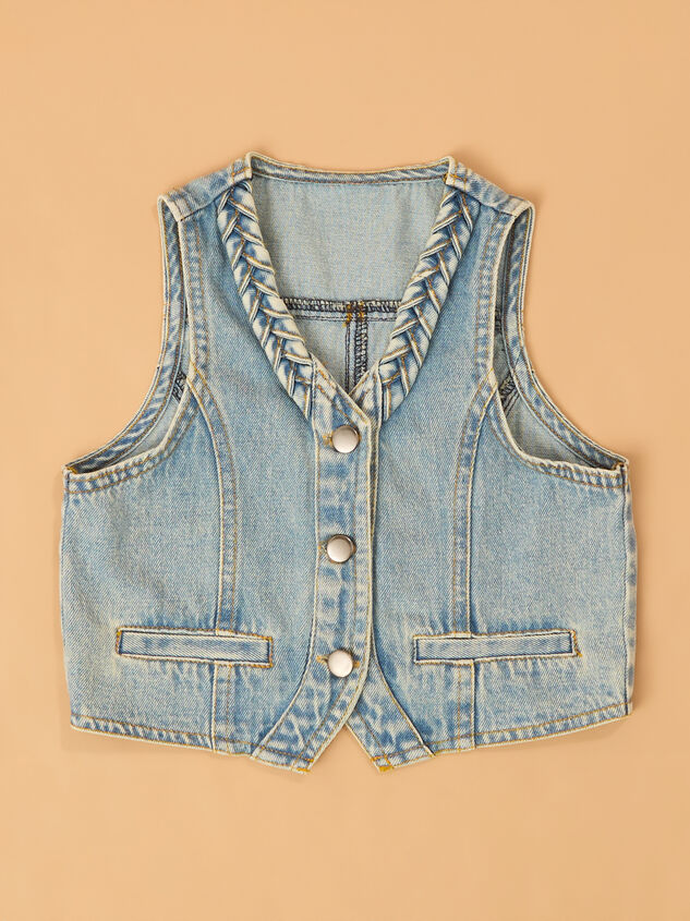 Posey Floral Dress and Denim Vest Detail 5 - AS Kids