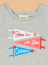 Home Run Flag Tee Detail 2 - ALTAR'D STATE KIDS
