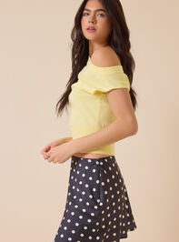 Maeve Polka Dot Satin Mini Skirt Detail 3 - ALTAR'D STATE KIDS