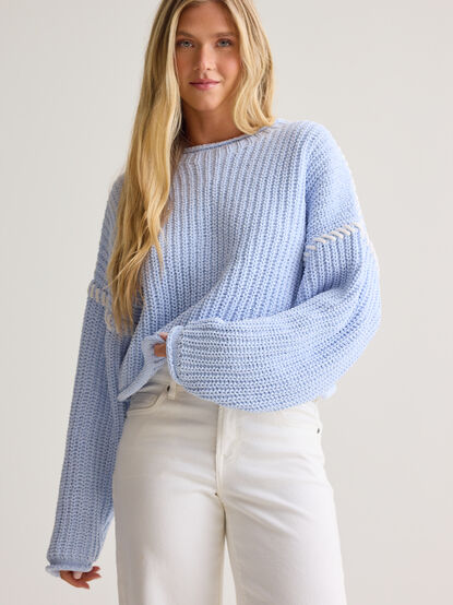 Violetta Whipstitch Pullover Sweater - AS Kids