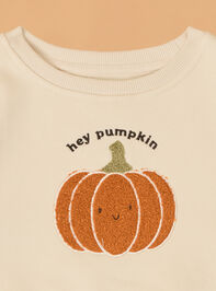 Hey Pumpkin Fuzzy Sweatshirt Detail 3 - AS Kids
