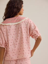 Emma Floral Mama Pajama Set Detail 7 - AS Kids