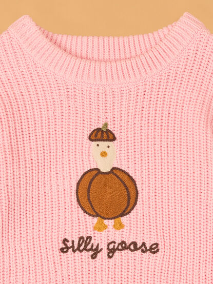 Sydney Silly Goose Pumpkin Sweater - AS Kids