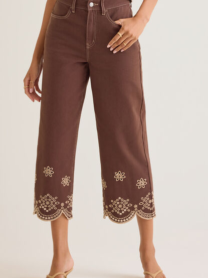 Natalee Embroidered Eyelet Jeans - AS Kids