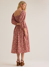 Beth Floral Midi Dress Detail 4 - AS Kids