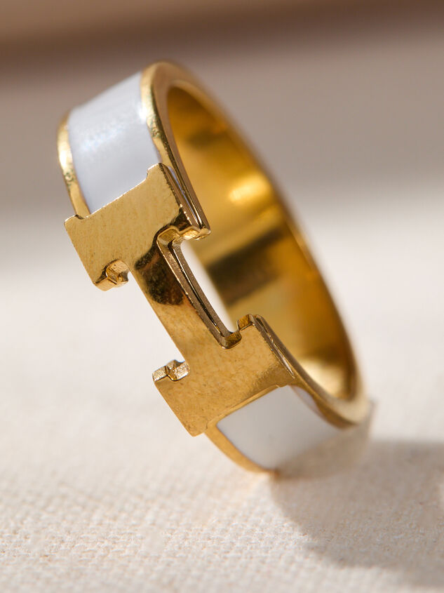 Stainless Steel H Enamel Ring - ALTAR'D STATE KIDS