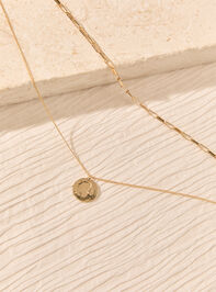 Hammered Coin Layer Necklace Detail 2 - AS Kids
