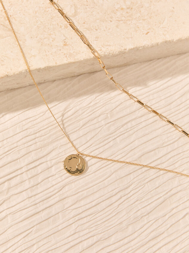 Hammered Coin Layer Necklace Detail 2 - AS Kids
