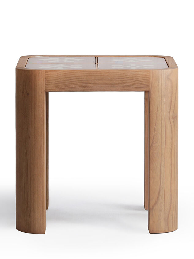 Audrey Wood Side Table Pink and Cream - ALTAR'D STATE KIDS