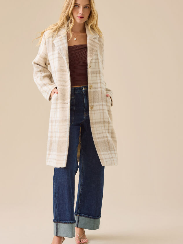 Jolie Plaid Wool Peacoat Detail 2 - ALTAR'D STATE KIDS