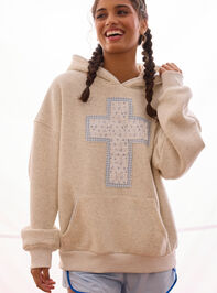 Stitched In Faith Hoodie Detail 5 - ALTAR'D STATE KIDS