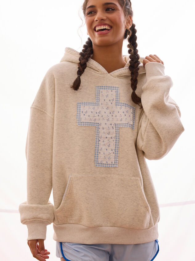 Stitched In Faith Hoodie Detail 5 - ALTAR'D STATE KIDS