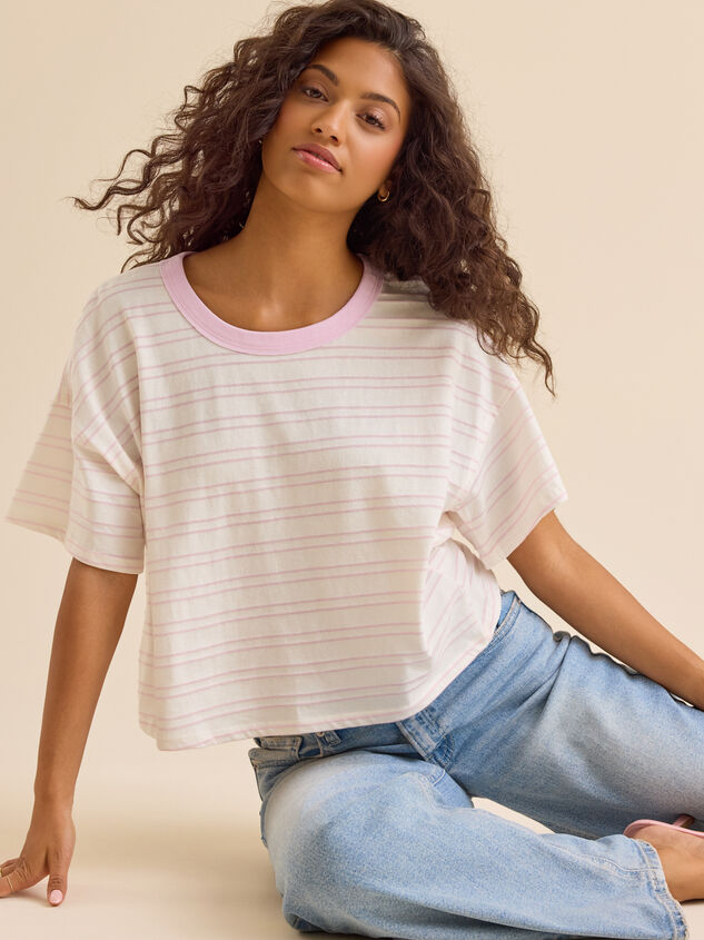 Oakland Boxy Striped Tee Detail 2 - ALTAR'D STATE KIDS