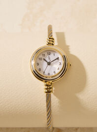 Twisted Cuff Round Watch Detail 2 - AS Kids