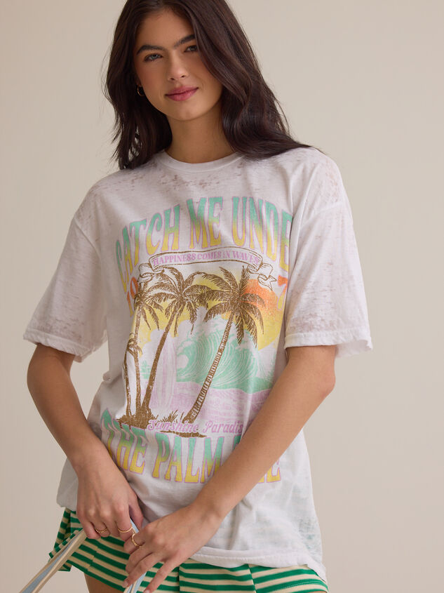 Catch Me Under the Palm Tree Tee Detail 3 - ALTAR'D STATE KIDS
