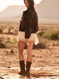 Tillie Suede Bubble Jacket Detail 5 - AS Kids