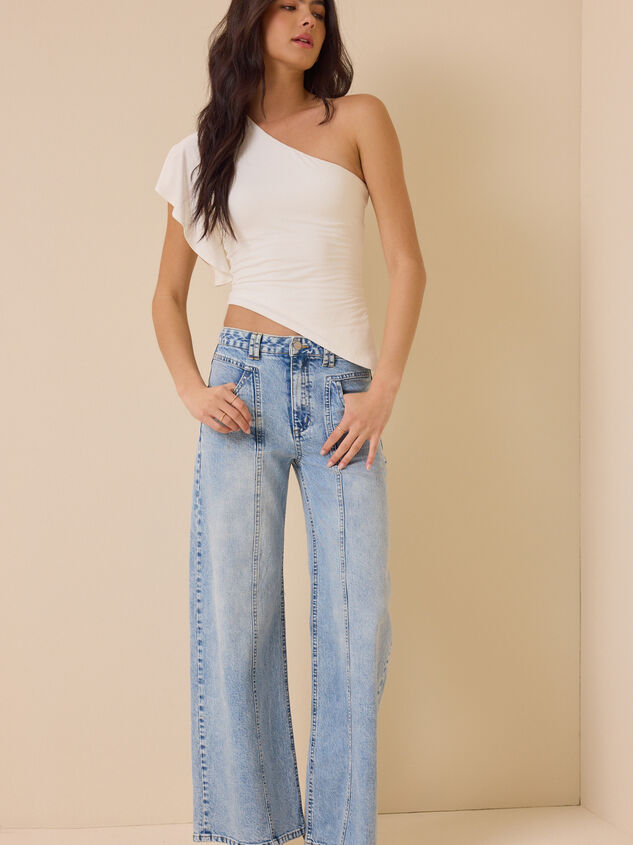 Jolene One Shoulder Ruffle Top Detail 3 - ALTAR'D STATE KIDS