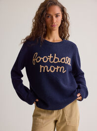 Football Mom Stitched Sweater Detail 4 - AS Kids