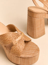 Loretta Raffia H-Band Platform Heel Detail 4 - AS Kids