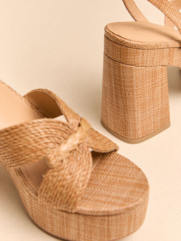 Loretta Raffia H-Band Platform Heel Detail 4 - AS Kids