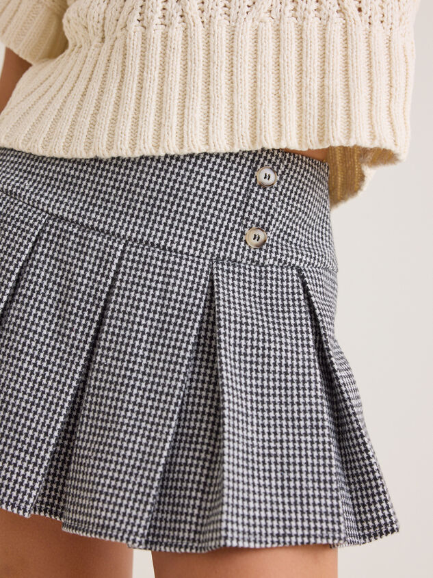 Anastasia Houndstooth Mini Skirt Detail 2 - AS Kids