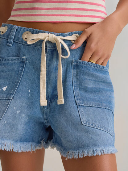 Kenzy Tie Waist Denim Shorts - AS Kids