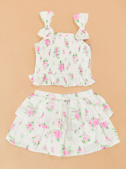 Lani Floral Top and Skort Set - ALTAR'D STATE KIDS