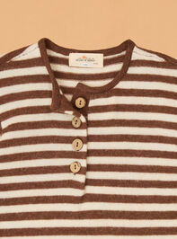 Arthur Striped Long Sleeve Jumpsuit Detail 3 - AS Kids
