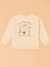 Dirt Never Hurt Graphic Sweatshirt Detail 3 - ALTAR'D STATE KIDS