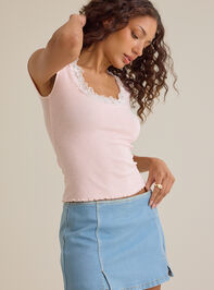 Brittany Lace Trim Tee Detail 2 - AS Kids