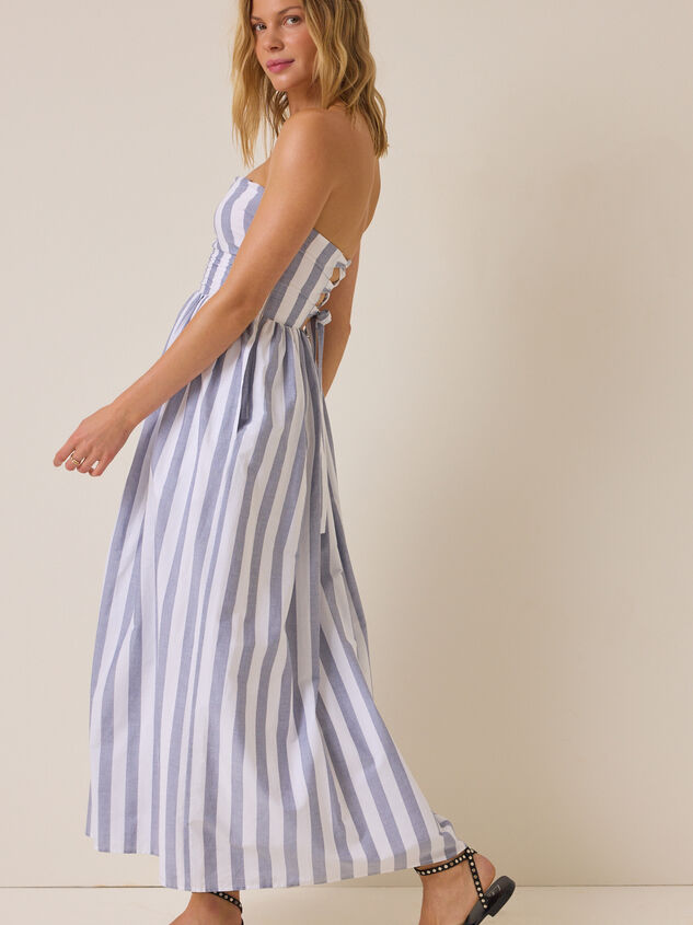 Bella Striped Maxi Dress Detail 3 - AS Kids