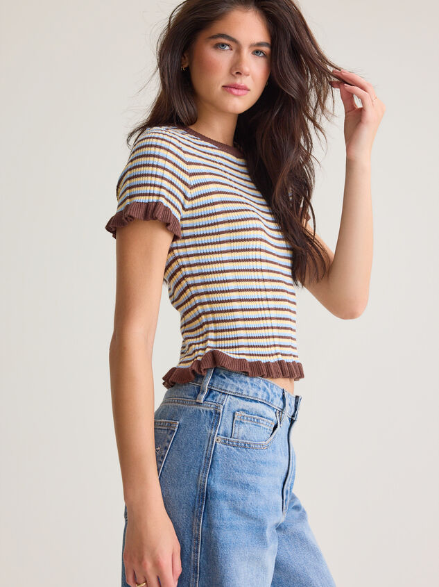 Rylan Striped Knit Tee Detail 3 - AS Kids