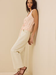 Lynn Pointelle Button Tie Tank Detail 6 - ALTAR'D STATE KIDS