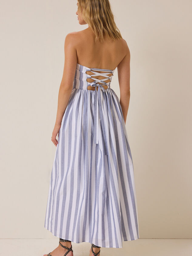 Bella Striped Maxi Dress Detail 4 - AS Kids