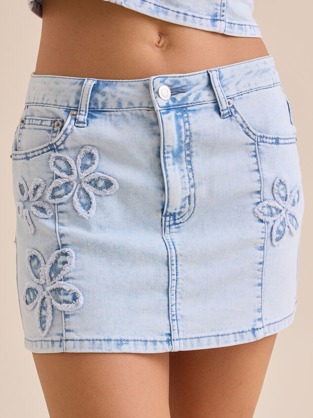 Tess Denim Mini Skirt Detail 3 - ALTAR'D STATE KIDS