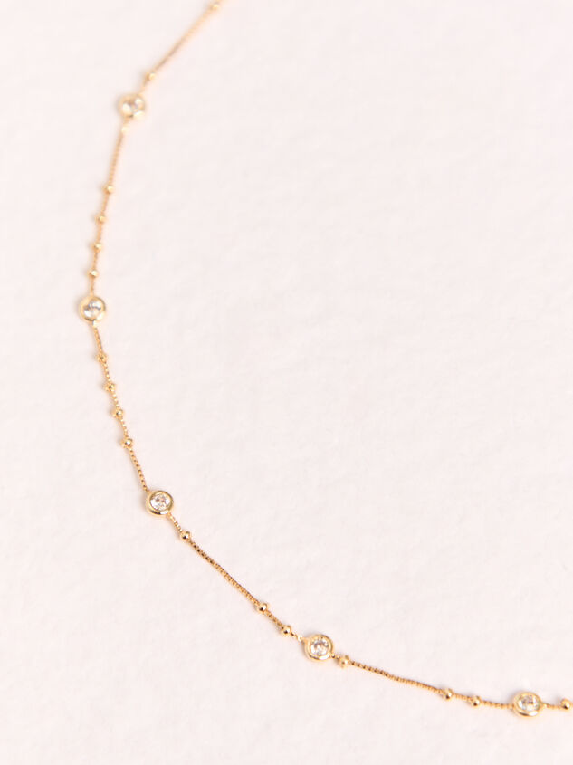 18K Camille Bezel Necklace Detail 2 - AS Kids