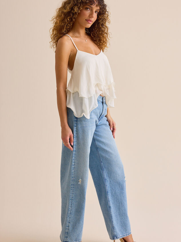 Paityn Ruffle Tie Back Tank Detail 4 - ALTAR'D STATE KIDS