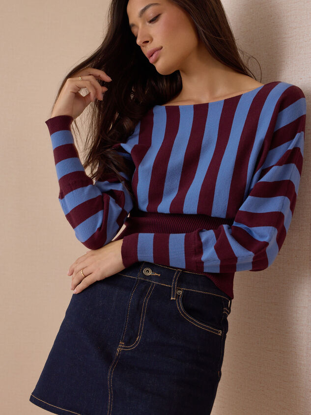 Hollands Striped Off Shoulder Sweater - AS Kids