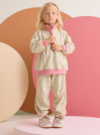 Ava Floral Half Snap Pullover Detail 3 - AS Kids